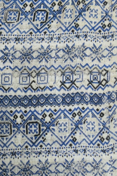 Spun Luxury Poncho L2A Rosewater - Blue / One Size Extra Fine Wool Silk Kimono in Muted Prints