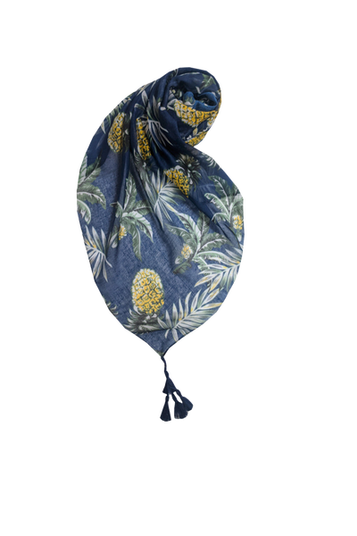 Cabana Party Soft and Sheer Tassel Print Scarf Wrap Sarong
