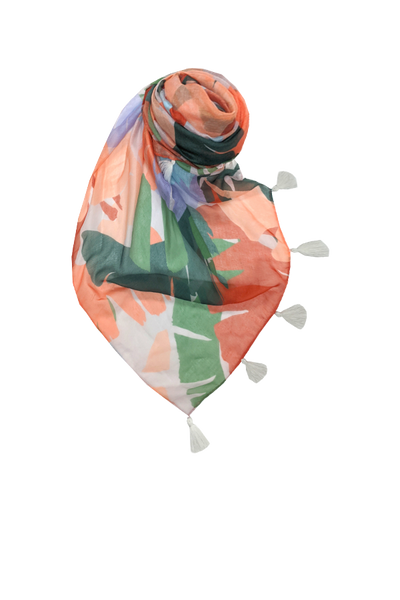 Maui Escape Large Scale Tropical Print Scarf Wrap Sarong