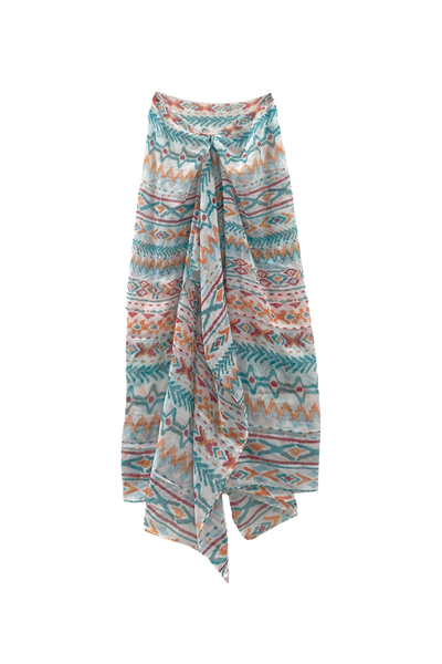 spun-scarves-Spring Festival Boho Print Wrap Sarong Teal