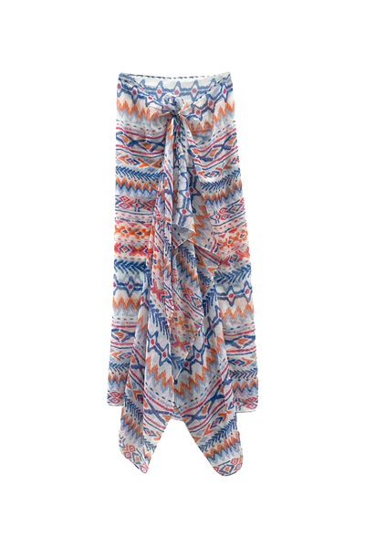 spun-scarves-Spring Festival Boho Print Wrap Sarong blue