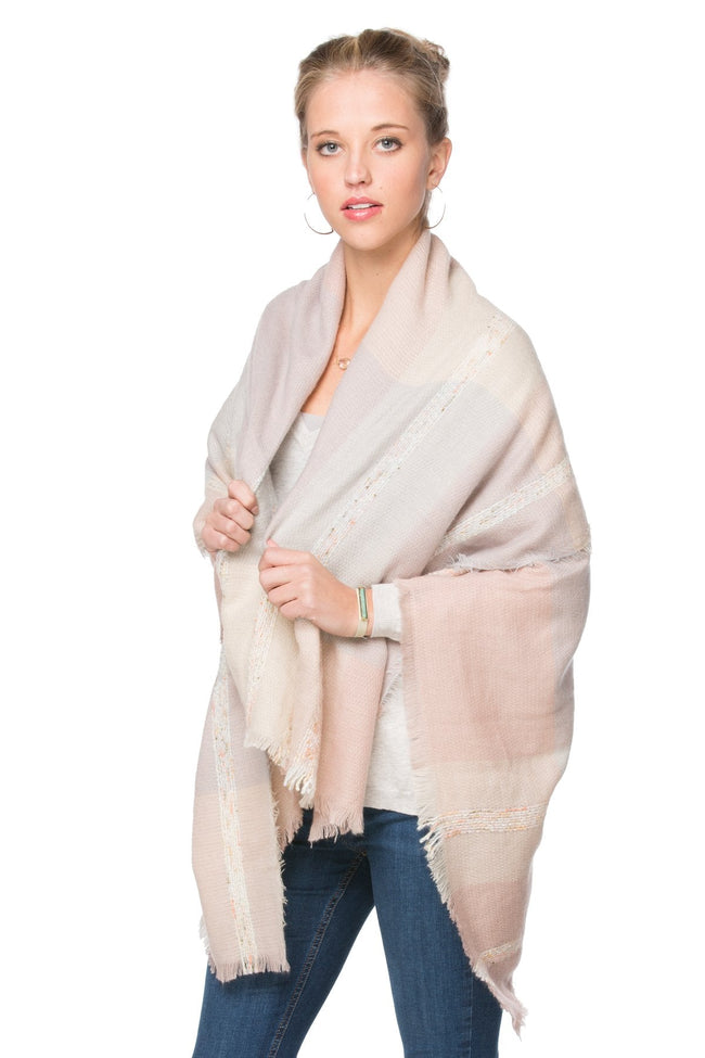 Spun Scarves Blanket Wrap Blanket Wrap in Plaid N Dipity
