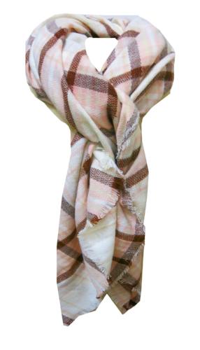 Spun Scarves Blanket Wrap Forever Plaid Blanket Wrap / Lt. Pink Forever Plaid Blanket Wrap