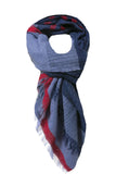 Spun Scarves Blanket Wrap Marled Stripe Blanket Wrap / Navy Marled Stripe Blanket Wrap in Navy