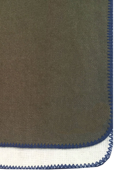 Spun Scarves Blanket Wrap Olive-Cream / One Size 2-Tone Blanket Stitch Wrap