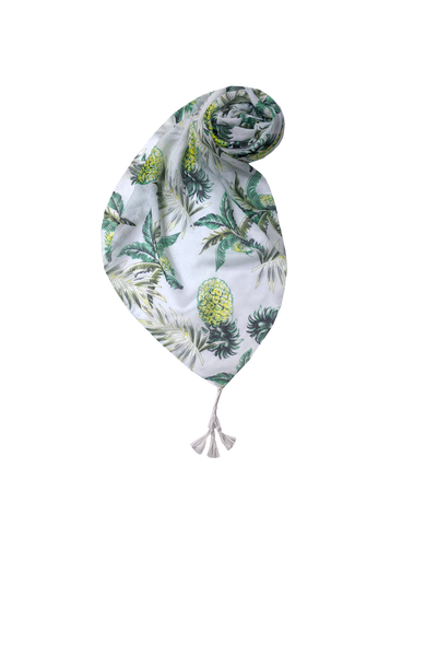 Cabana Party Soft and Sheer Tassel Print Scarf Wrap Sarong