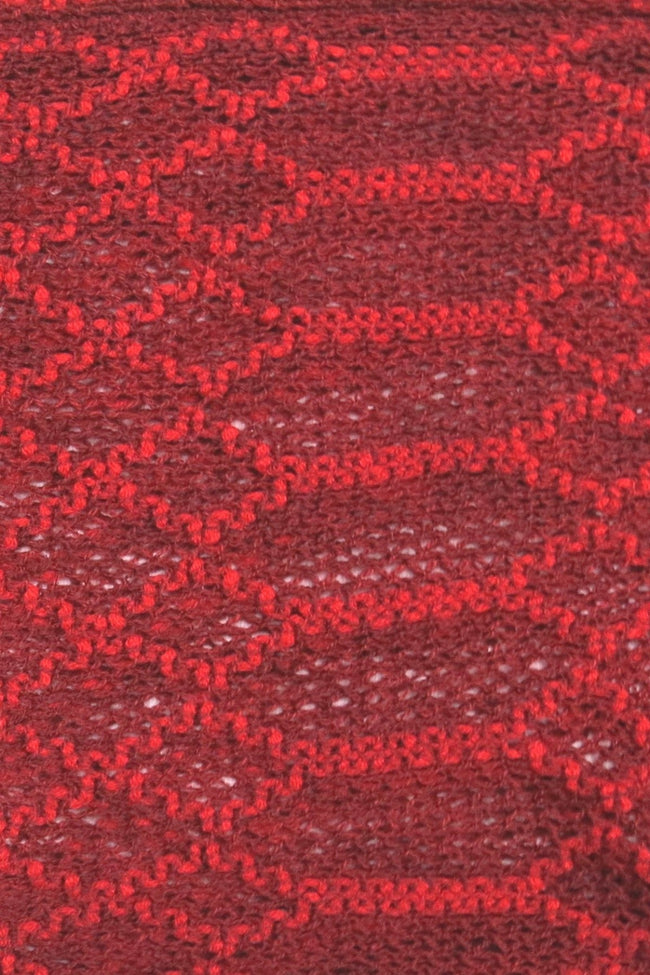 Spun Scarves Knit Scarf Hand Knit 2-Way Net Infinity Scarf in Red Hand Knit 2-Way Net Infinity Scarf in Red by Spun