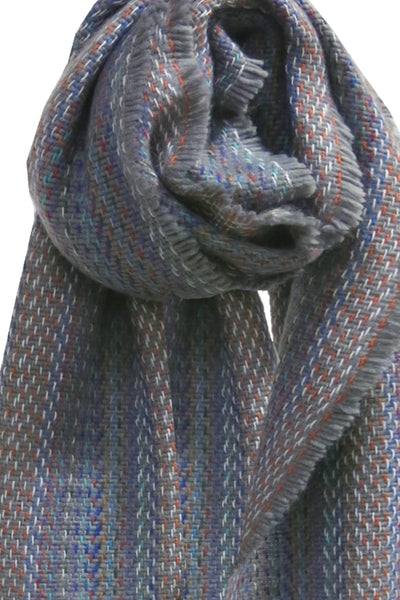 Spun Scarves Knit Scarf Hand Loomed Colored Stitches Winter Scarf-Wrap