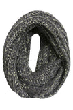 Spun Scarves Knit Scarf Shimmer Knit Infinity Scarf with Metallic Yarn