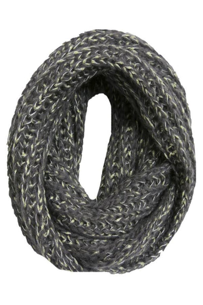 Spun Scarves Knit Scarf Shimmer Knit Infinity Scarf with Metallic Yarn