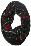 Spun Scarves Knit scarves Hand Knit Zig Zag Knit Circle in Black Hand Knit Zig Zag Knit Circle in Black by Spun