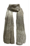 Spun Scarves Knit scarves Ombre Marled Chunky Knit Scarf / Ivory Ombre Marled Chunky Knit Scarf