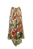 Spun Scarves Luxury Sarong Wrap Lotus Pathway Scarf in Multi Lotus Pathway Luxury Print Wrap Scarf Sarong