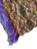 Spun Scarves Luxury Scarf Abstract Jungle Leaves Print Wool Blend Scarf