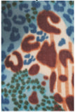 Spun Scarves Luxury Scarf Aqua Animal Print Wool Scarf