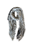Spun Scarves Luxury Scarf Black Tie Dye Splash Soft Rayon Wrap, Sarong, Scarf