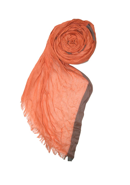 Spun Scarves Luxury Scarf Contrast Border / Pumpkin Contrast Border Modal Rayon Wrap Scarf Sarong