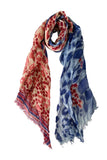 Spun Scarves Luxury Scarf Cream Animal Print Wool Scarf