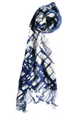 Spun Scarves Luxury Scarf Geometric Print Scarf/Wrap / Navy Geometric Print Wrap/Scarf