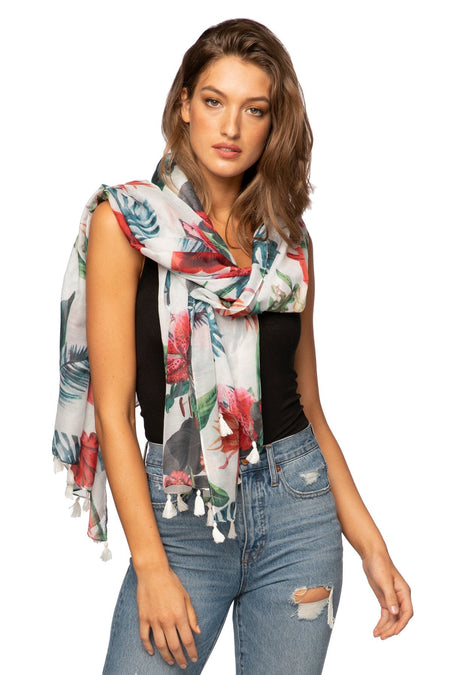 Flowing Florals Scarf in Multi