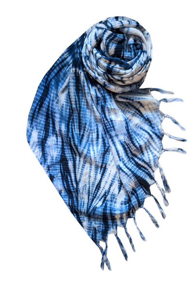 Spun Scarves Luxury Scarf Indigo Diamond Scarf in Indigo Indigo Diamond Scarf in Indigo
