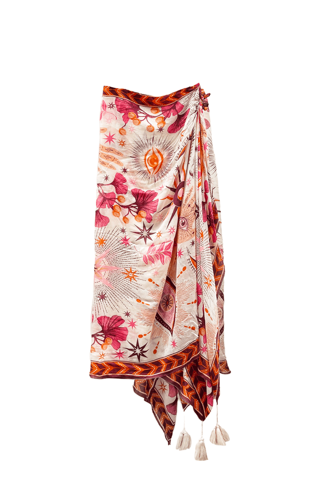 Spun Scarves Luxury Scarf Mystic Eye Print / one size Mystic Glimpse Sarong and Luxury Scarf Wrap