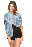 Spun Scarves Luxury Scarf Navy Tie Dye Splash Soft Rayon Wrap, Sarong, Scarf