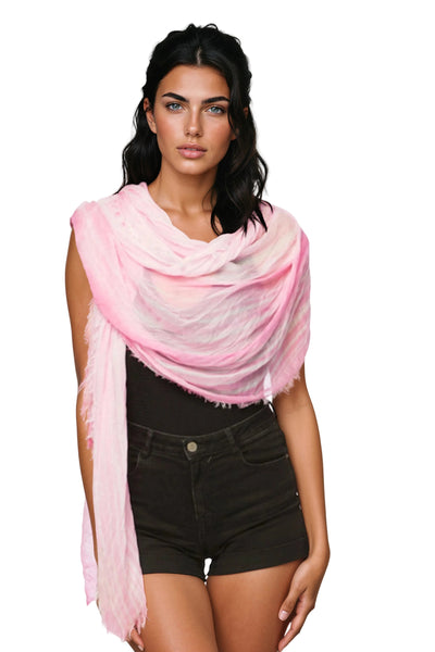 Spun Scarves Luxury Scarf pink Tie Dye Splash Soft Rayon Wrap, Sarong, Scarf