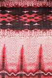 Spun Scarves Luxury Scarf Red Snake Skin Print Wool Scarf
