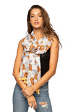 Spun Scarves Luxury Scarf Resurgence Scarf in Multi Resurgence Golden Floal Print Wrap Sarong Scarf