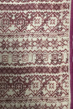Spun Scarves Luxury Scarf Rosewater in Maroon Rosewater Luxury Wool Silk Blend Printed Scarf