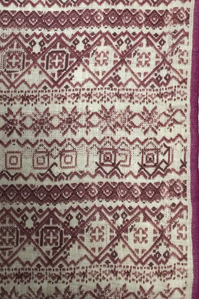 Spun Scarves Luxury Scarf Rosewater in Maroon Rosewater Luxury Wool Silk Blend Printed Scarf