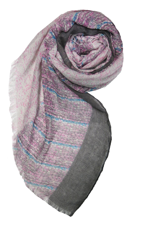 Spun Scarves Luxury Scarf Serene Soul / Lilac Serene Soul Print Scarf/Wrap in Lilac
