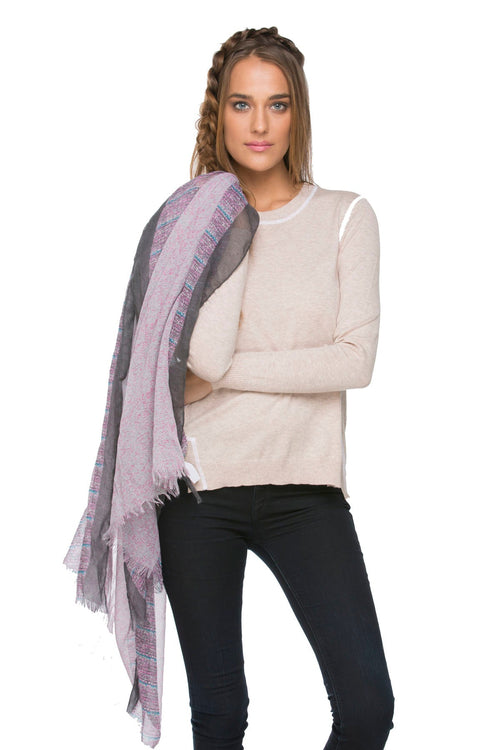 Spun Scarves Luxury Scarf Serene Soul / Lilac Serene Soul Print Scarf/Wrap in Lilac