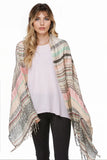 Spun Scarves Luxury Scarf Sky Hand Loomed Stripe Woven Pattern Pastel Scarf Wrap