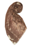 Spun Scarves Luxury Scarf Tan Antique Print Wool Scarf