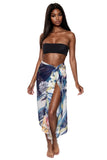 Spun Scarves sarong Around the Grove / Blue Multi-Wear Sarong Coverup Wrap - Around the Grove Print