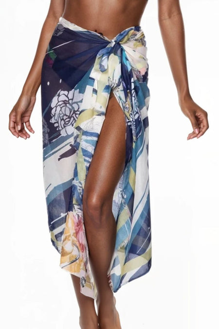 Mums the Word Sarong Wrap in White