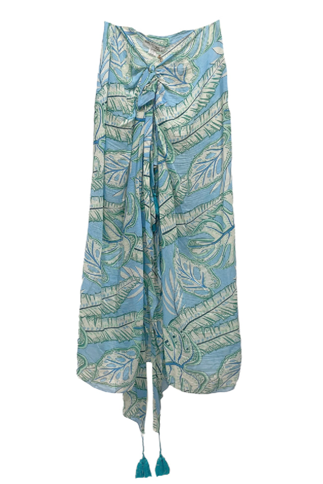 Spun Scarves Sarong Bali Blues / Blue Bali Blues Print Sarong Wrap Scarf