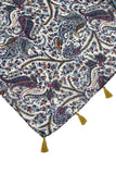 Spun Scarves Sarong Blue Paisley Print / Navy Blue Paisley Print Scarf Wrap Sarong