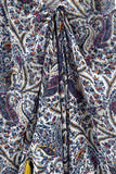 Spun Scarves Sarong Blue Paisley Print / Navy Blue Paisley Print Scarf Wrap Sarong