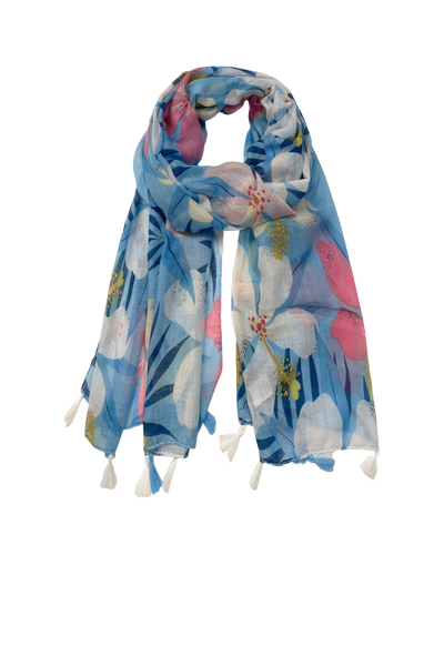 Paradise Cove Tropical Print Light and Travel Friendly Scarf Wrap Sarong
