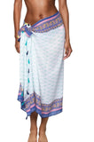 Spun Scarves Sarong Bohemian Story Print / Ocean Bohemian Story Print Scarf Wrap Sarong