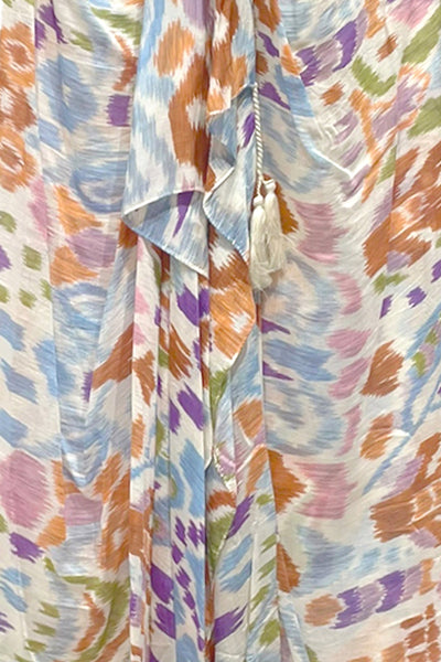 Spun Scarves Sarong Color Impressions / Blue Color Impressions Print Sarong Multi-Wear Wrap Scarf