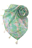 Spun Scarves Sarong Fern & Floral / Mint Fern & Floral Print Scarf Wrap Sarong