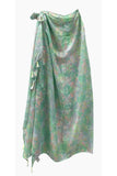 Spun Scarves Sarong Fern & Floral / Mint Fern & Floral Print Scarf Wrap Sarong