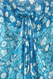 Spun Scarves Sarong Floral Nomad / Blue Floral Nomad Print Scarf Wrap Sarong
