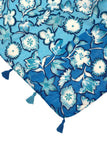 Spun Scarves Sarong Floral Nomad / Blue Floral Nomad Print Scarf Wrap Sarong
