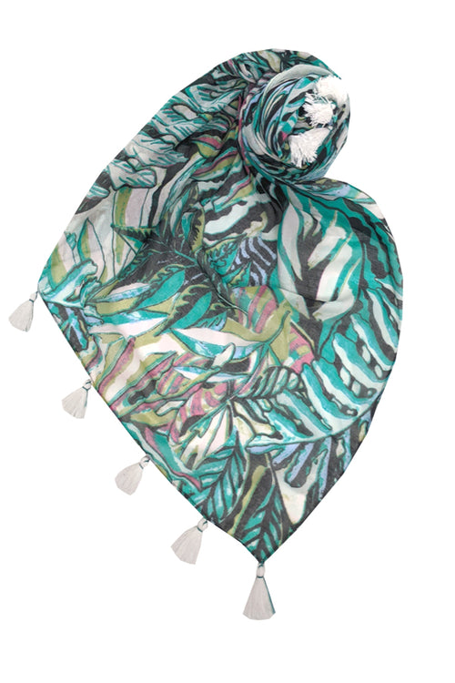 Spun Scarves Sarong Forest Dweller / Multi Forest Dweller Print Scarf Wrap Sarong