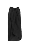 Spun Scarves Sarong Gauze Sarong Wrap / Black Gauze Solid Sarong Wrap Scarf